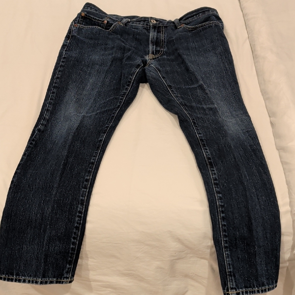 Uniqlo Men's Regular Straight Middle Denim